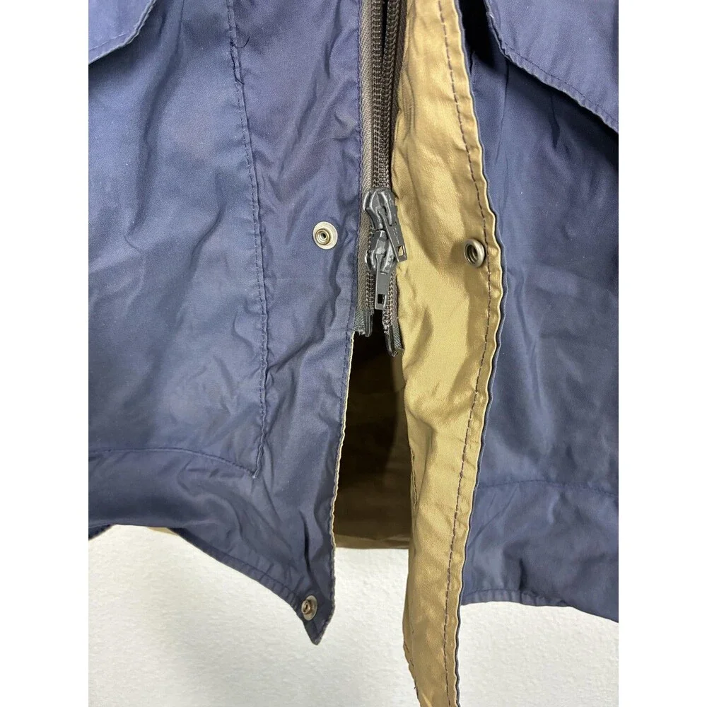 Vintage The North Face Coat Mens Large Blue Hooded Nylon Parka Winter 70s